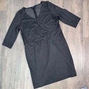Eloquii By The Limited Grey Black Herringbone Dress sz 14/16